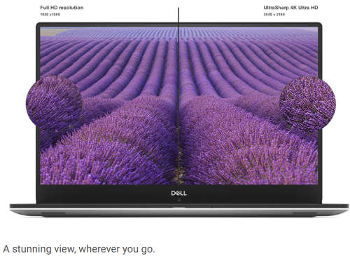 Dell XPS 15.i7-9750H HexCore.512GB NVMe SSD,16GB Ram.4K IPS Infinity High Res Touch Disp.Nvidia GPU