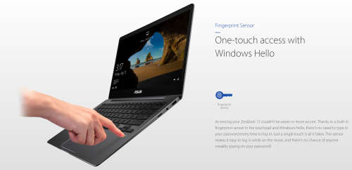 Asus ZenBook 13 Professional Laptop. QuadCore i5 CPU,256SSD, 8GB Ram,FullHD IPS Display, FingerPrint