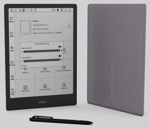 ONYX Boox Note Reader. 10.3`` HD MOBIUS Carta Flexible Capacitive Touch Screen. Wifi, Bluetooth, Pen