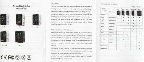 Smart Home 9-in-1 Air Quality Monitor (Tuya ZN-2C09) NEW RELEASE! Portable with Wifi - Colour Screen