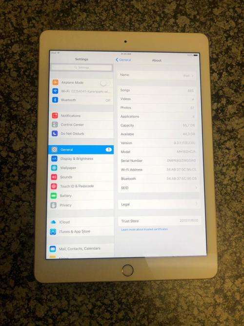 IPAD AIR 2 WIFI ONLY 64GB GOLD
