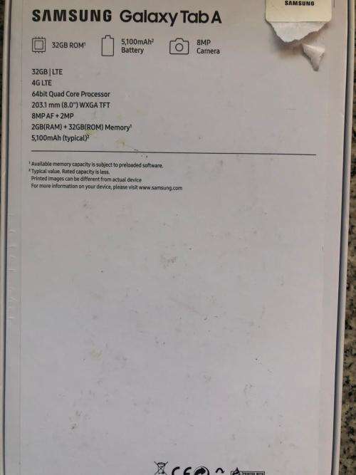 SAMSUNG GALAXY TAB A SM-T295 GOOD AS NEW 8''