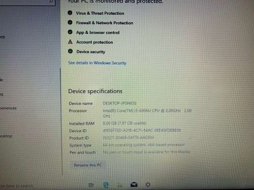 DELL INSPIRON 15 CORE i3-6006U