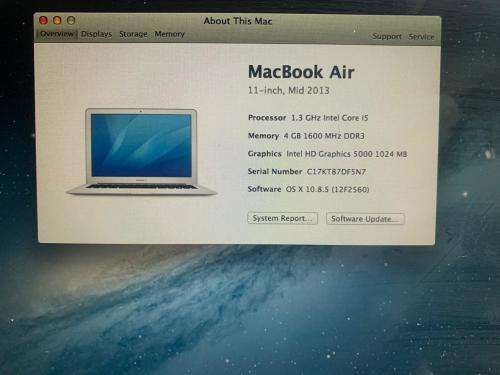 MACBOOK AIR  11`` MID 2013 PLIZ READ