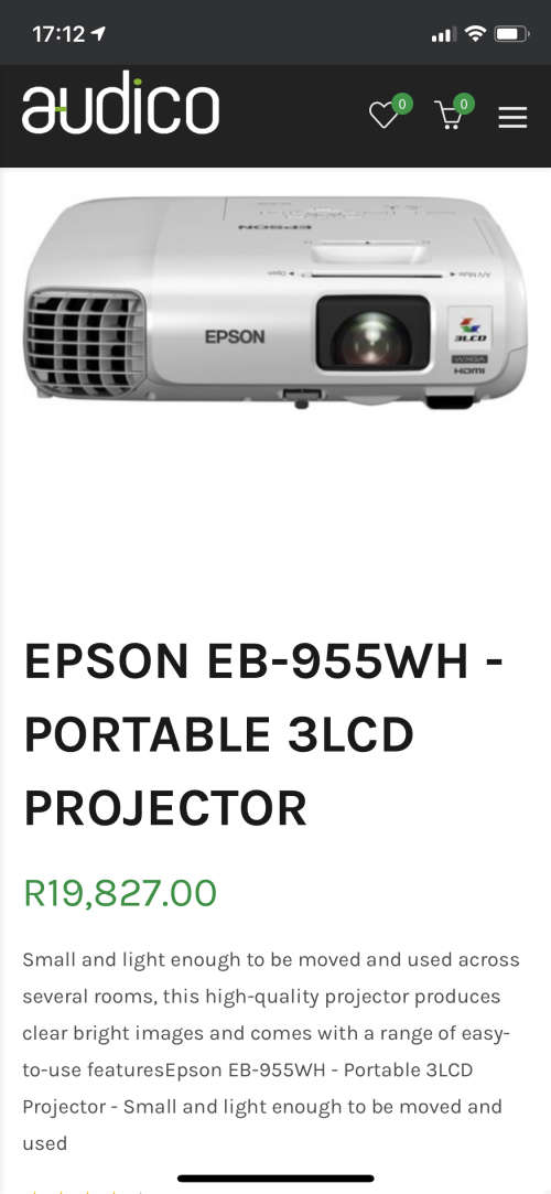 EPSON EB-955W PROJECTOR