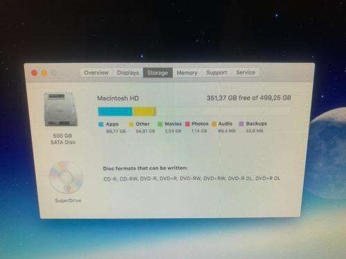 I MAC CORE 2 DUO MID 2007 20  INCH