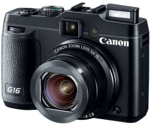 Canon Powershot G16 Compact Digital Camera with Wi-Fi, GPS and 12.2 Shots/Sec Continuous Shooting