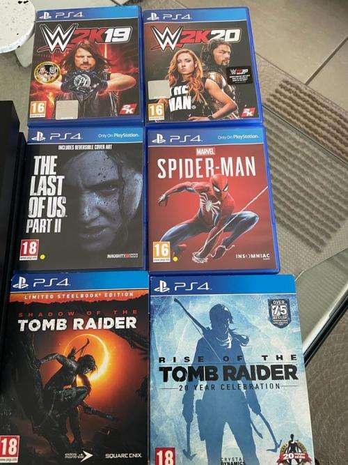 SONY PLAYSTATION 4  1TB WITH 2 CONTROLLERS and 6 GAMES