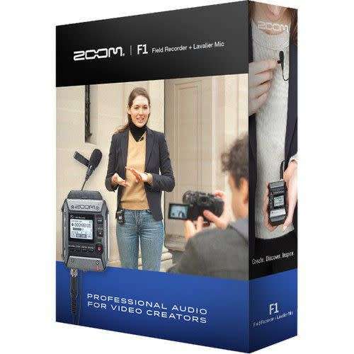 Zoom F1 Field Recorder with Shotgun Microphone-2-channel new open box