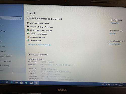 DELL INSPIRON 15-3567 CORE i5 7TH GEN 8GB RAM 1TBHDD MINT CONDITION