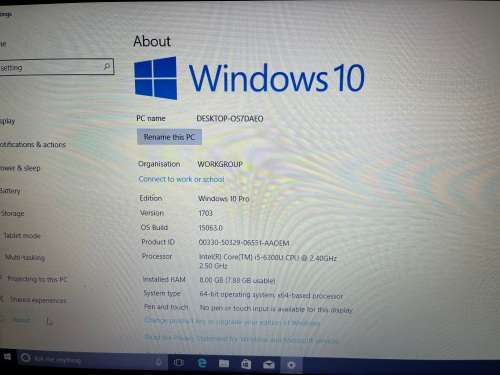 HP Elitebook 840 G3 14 i5 6th Gen 8GB Ram 500GB