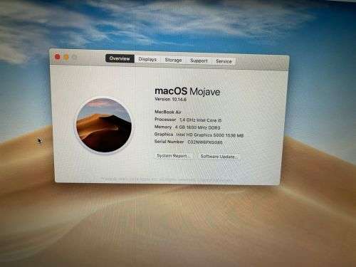 MACBOOK AIR CORE i5  13 INCH  2014  IMMACULATE CONDITION LOW  CYLCLE COUNT OF 80