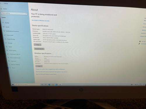 HP TPC-Q028-20 ALL IN ONE COMPUTER INTEL CELERON WHITE