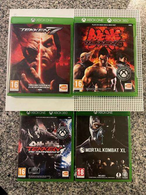 XBOX BOX ONE S 1TB 1681 WITH 2 CONTROLLERS and 4 GAMES