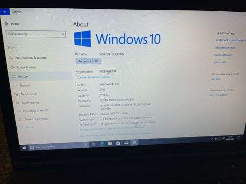LENOVO T540P CORE i7 16GB RAM  500GB