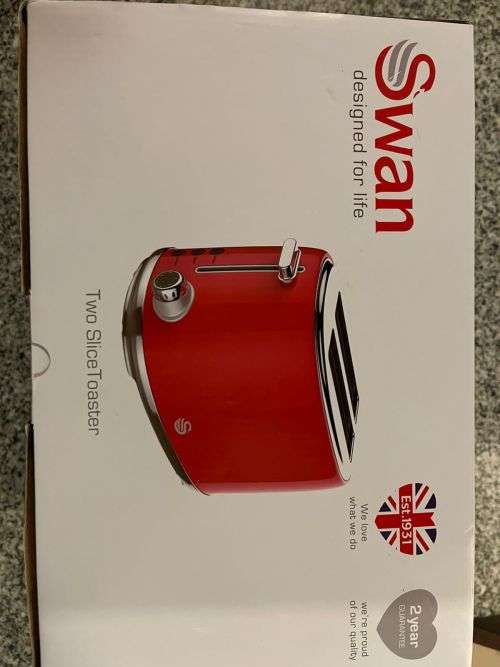 Swan - 2 Slice Toaster - Red New Sealed