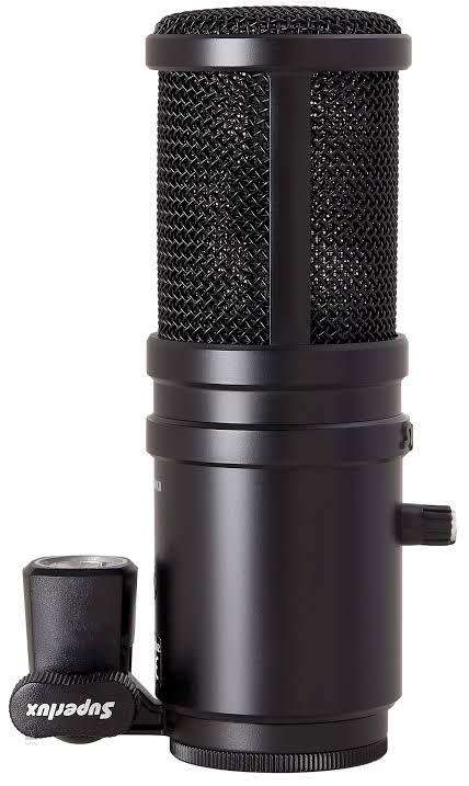 Superlux E205 Studio Condenser Microphone New open Box with stand and pop filter