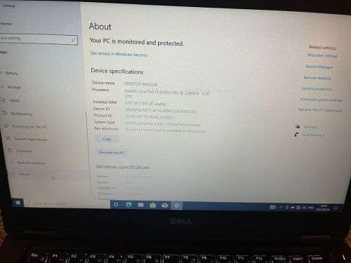 DELL LATITUDE 5480 CORE I5-6300U 8GB RAM 256GBSSD
