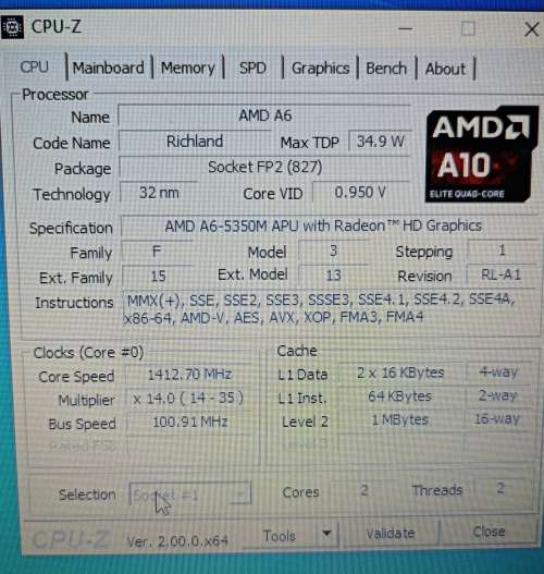 HP ProBook 645, AMD A6-5350M with Radeon HD8450G Graphics, 8GB RAM, 256GB SSD, Windows 11 Pro