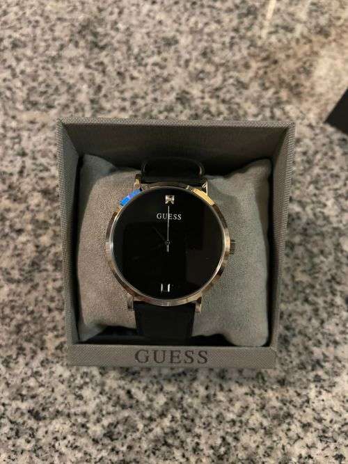 Guess Supernova Mens Dress Silver Analog Watch GW0009G1 mint condition