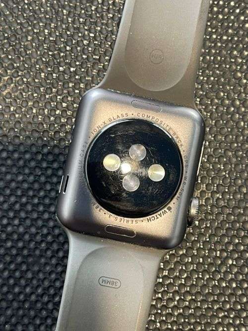 Apple Series 3 watch, 38mm with box and charge cable