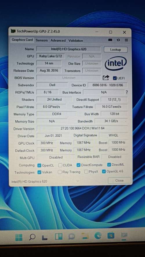 Dell Vostro 15-5568 , Intel i5-7200U, 16GB RAM, Intel HD Graphics, 15.6` FHD display, 256GB SSD