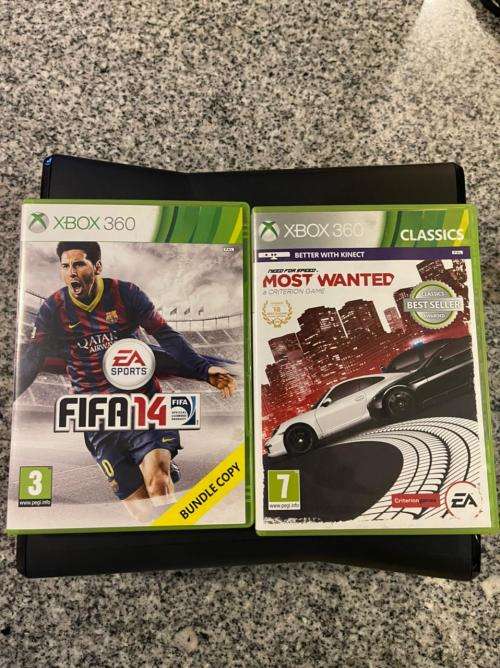 X BOX 360 S 250 GB MINT CONDITION WITH 2 CONTROLLERS and 3 GAMES