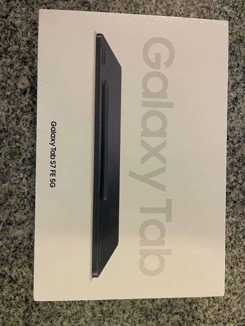 Samsung Galaxy Tab S7 FE 5G 128GB - Mystic Black New Sealed Complete With Keyboard