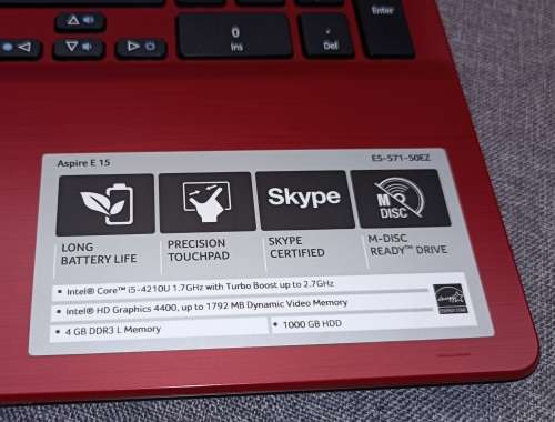 Acer E5-571-50EZ  Laptop, Intel i5-4210U@1.7GHz(Turbo to 2.7), 8Gb RAM, 250GB Samsung EVO SSD