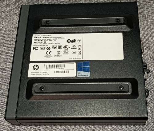 HP EliteDesk 800 G1 DM, Intel i5-4590T@2GHz, 8GB memory, 128GB SATA SSD, WiFi, Windows 11