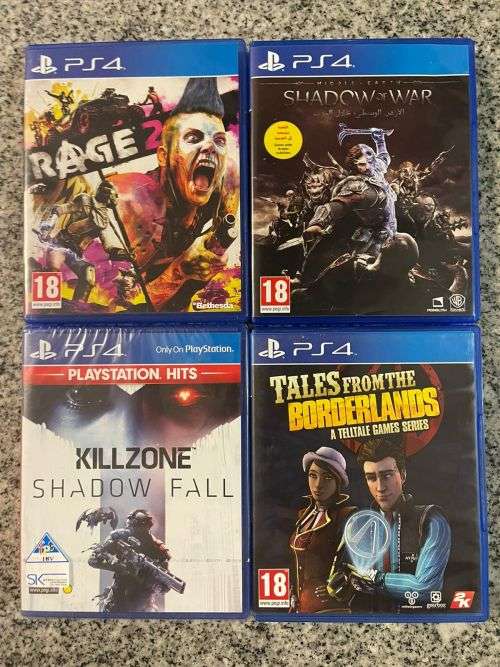 SONY PLAYSTATION 4 500GB SLIM 2 CONTROLLERS and 4 GAMES