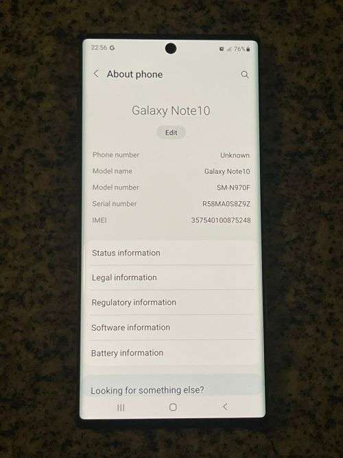 SAMSUNG NOTE 10 SM-N970F SINGLE SIM 8GB RAM 256GB