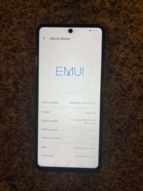 HUAWEI P SMART 2021 4GB RAM 128 GB MEMORY SINGLE SIM MINT CONDITION