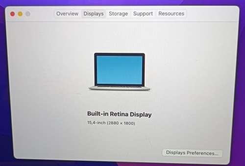 Apple MacBook Pro A1398 15-Inch Retina Display, Core i7@2.2GHz, 16GB Memory, 256GB SSD