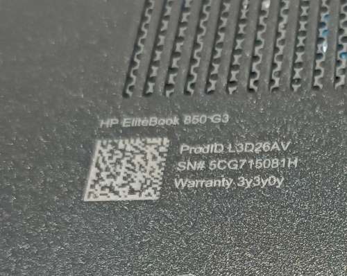 HP EliteBook 850 G3, Intel i7-6600U@2.6GHz, 16GB RAM, Intel M.2 256GB SSD, 1Tb HDD, Windows 11