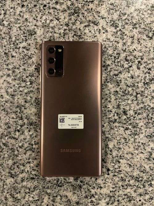 Samsung Galaxy Note 20 LTE 256GB SM-N98OF Dual Sim - GOLD MINT CONDITION