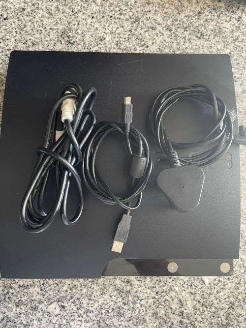 SONY PLAYSTATION 3 40GB WITH 2 CONTROLLERS and 4 GAMES