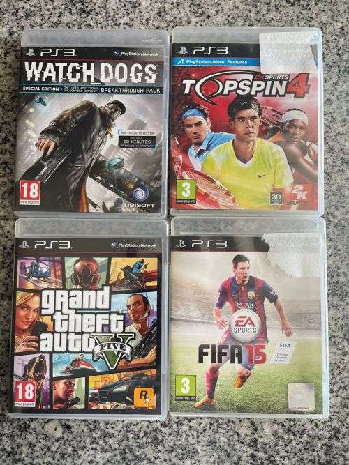 SONY PLAYSTATION 3 40GB WITH 2 CONTROLLERS and 4 GAMES