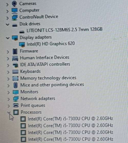 Dell Latitude 5480, Intel i5-7300U@2.6GHz, 8GB RAM, 128GB Liteon SSD, Windows 11 Pro