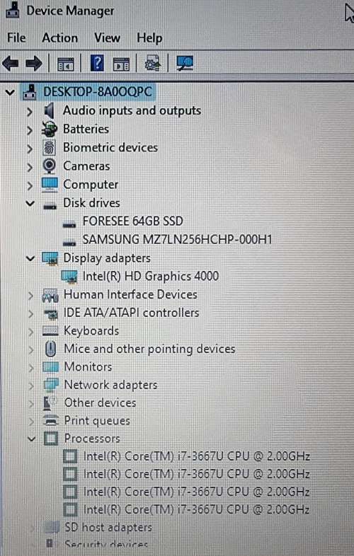 HP EliteBook Folio 9470M, Intel i7-3663U@2.5GHz, 8GB Memory, 256GD SSD, 64GB mSATA SSD, Windows 11