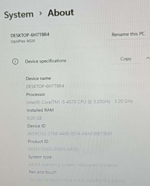 Complete Package, Dell OptiPlex 9020 i5-4570@3.2GHz,8GB RAM, 240GB SSD, Dell Monitor, Keyboard combo