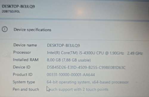 Lenovo ThinkPad T440 Ultrabook, 14`, Intel i5-4300U@2.49GHz, 8GB Memory, 500GB HDD, Windows 11 Pro