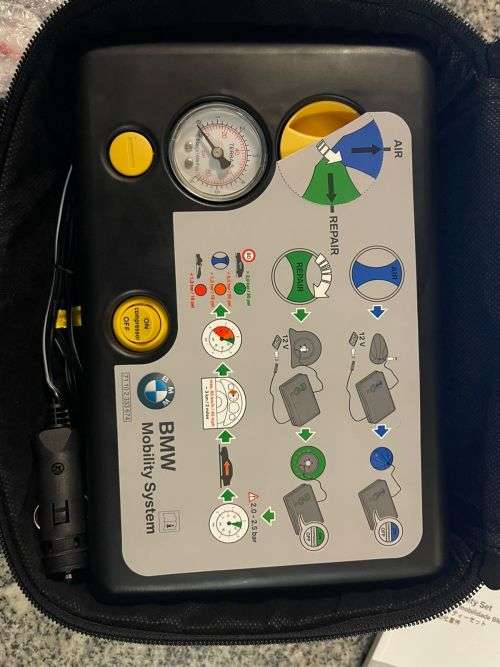 Bmw Genuine Flat Tire Repair complete Mobility Kit New Open Case