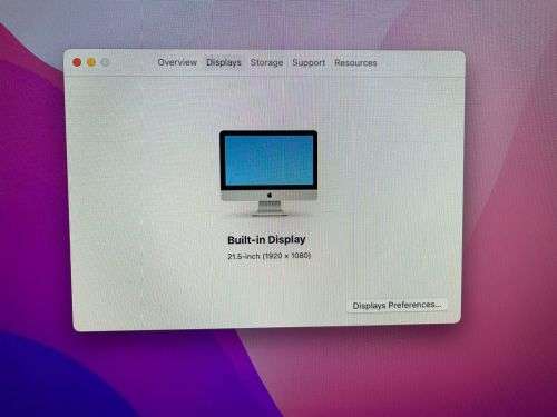 I MAC 2015 , 21.5 INCH DUAL  CORE i5 8GB RAM 1TB HDD MINT CONDITION SLIM DESIGN