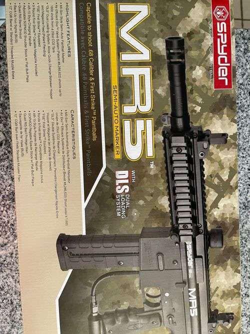 Spyder MR5 Paintball Gun Black New