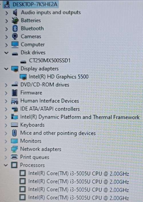 HP 250 G4, 15.6` Display, Intel i3-5005U@2GHz, 8GB Memory, 250GB Crucial SSD, Windows 11 Pro