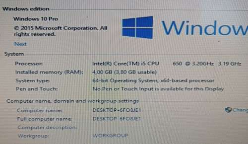 Dell OptiPlex 980, Intel i5-650@3.2GHz, 4GB Memory, 500GB HDD, DVD-RW, Windows 10 Pro