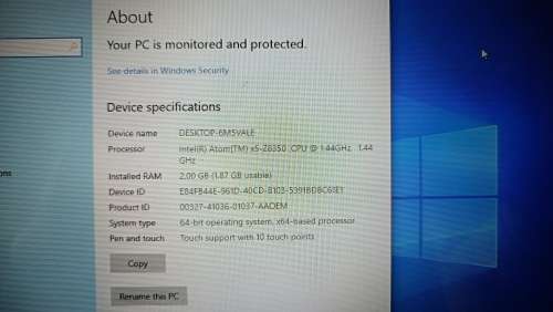 Lenovo IdeaPad Miix 310-10ICR, TouchScreen 10.1` 1280x800 resolution, 2GB RAM, 32GB eMMC SSD, Win10