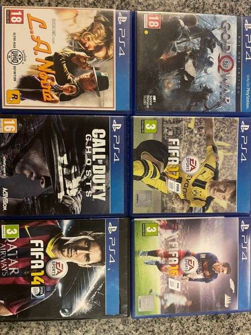 SONY PLAYSTATION 4  500GB WITH 1 CONTROLLER and 6 GAMES