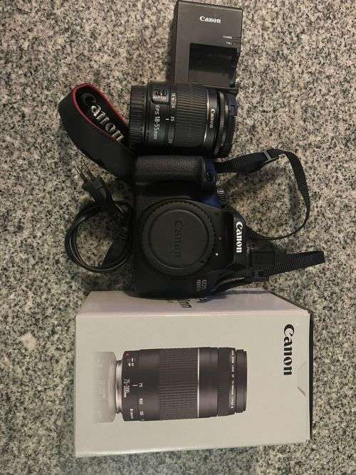 CANON EOS 4000D WITH 75-300MM and 18-55 2 LENSES MINT CONDITION